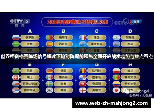 世界杯资格赛临场信号解读下轮对阵提前预热全面开启战术走势与焦点看点